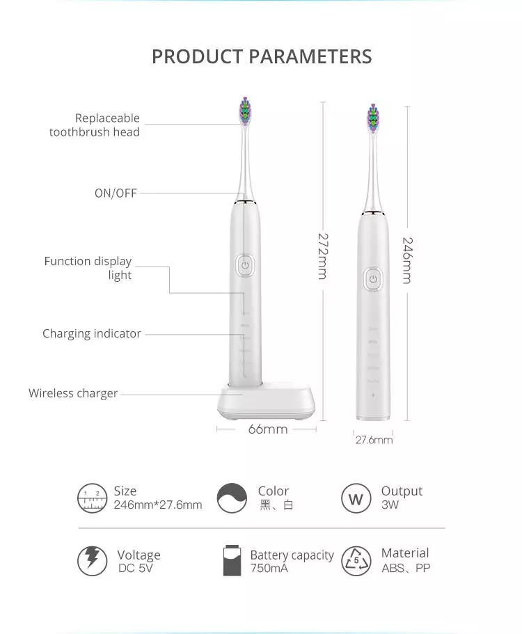 China Shenzhen Smart Rechargeable Adult Electric Toothbrush