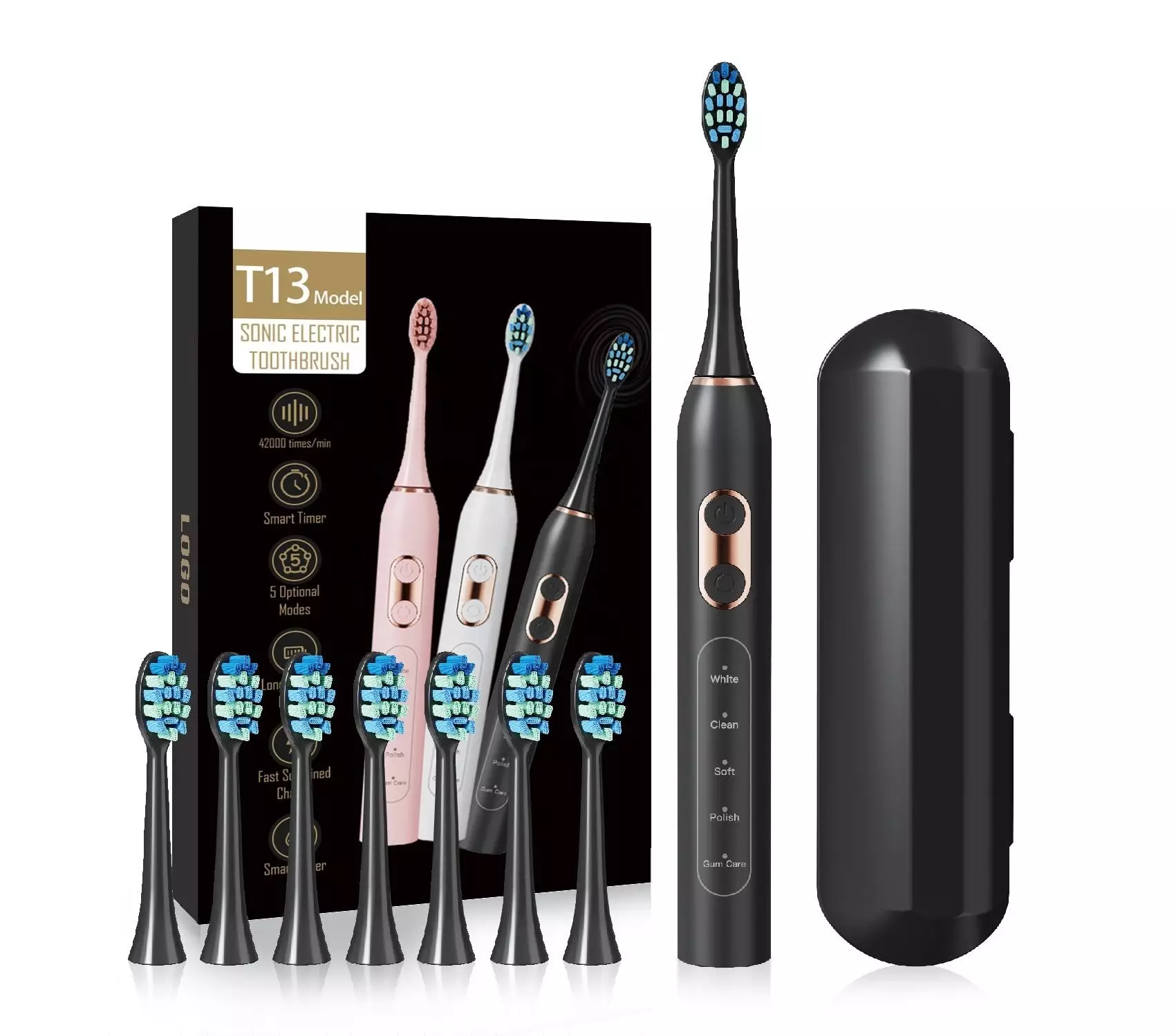 Custom USB Rechargeable Travel IPX7 Sonic Adults Electric Toothbrush