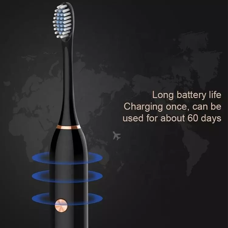 IPX7 Waterproof USB Rechargeable Powered Adults Electric Toothbrush