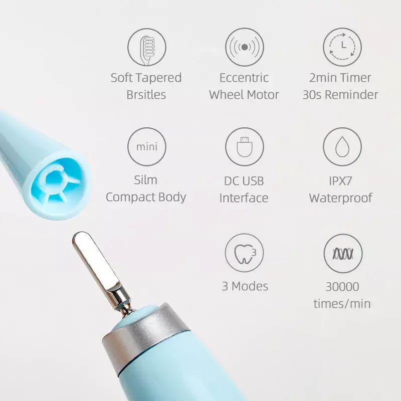Travel Adult Toothbrush Smart Sonic Electric Toothbrush
