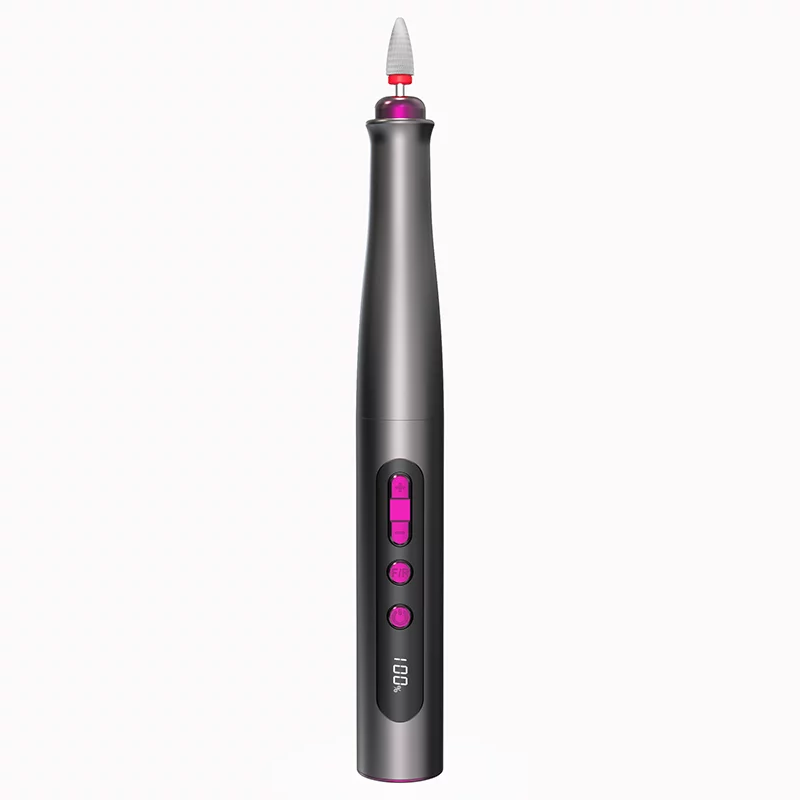 Electric Nail Drill Professional Nail Machine LCD Display 25000RPM Rechargeable Portable Cordless Nail Drill